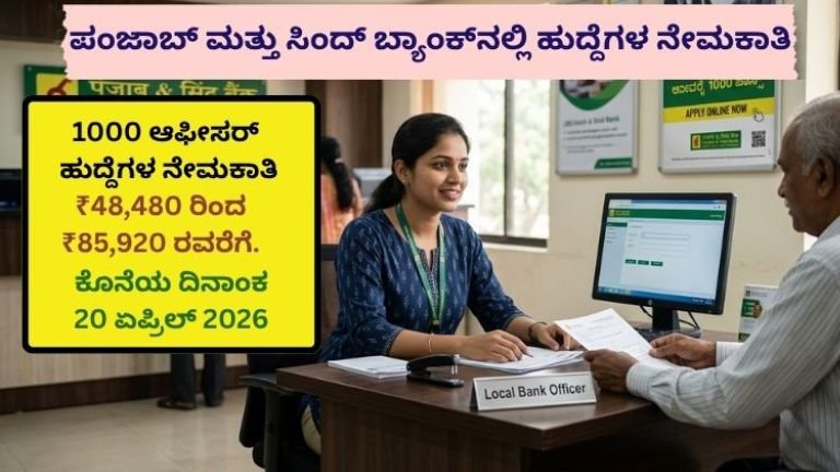 ಪಂಜಾಬ್ ಮತ್ತು ಸಿಂದ್ ಬ್ಯಾಂಕ್‌ನಲ್ಲಿ