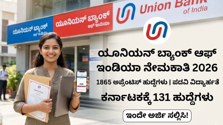 ಯೂನಿಯನ್ ಬ್ಯಾಂಕ್ ಆಫ್ ಇಂಡಿಯಾ ನೇಮಕಾತಿ 2026